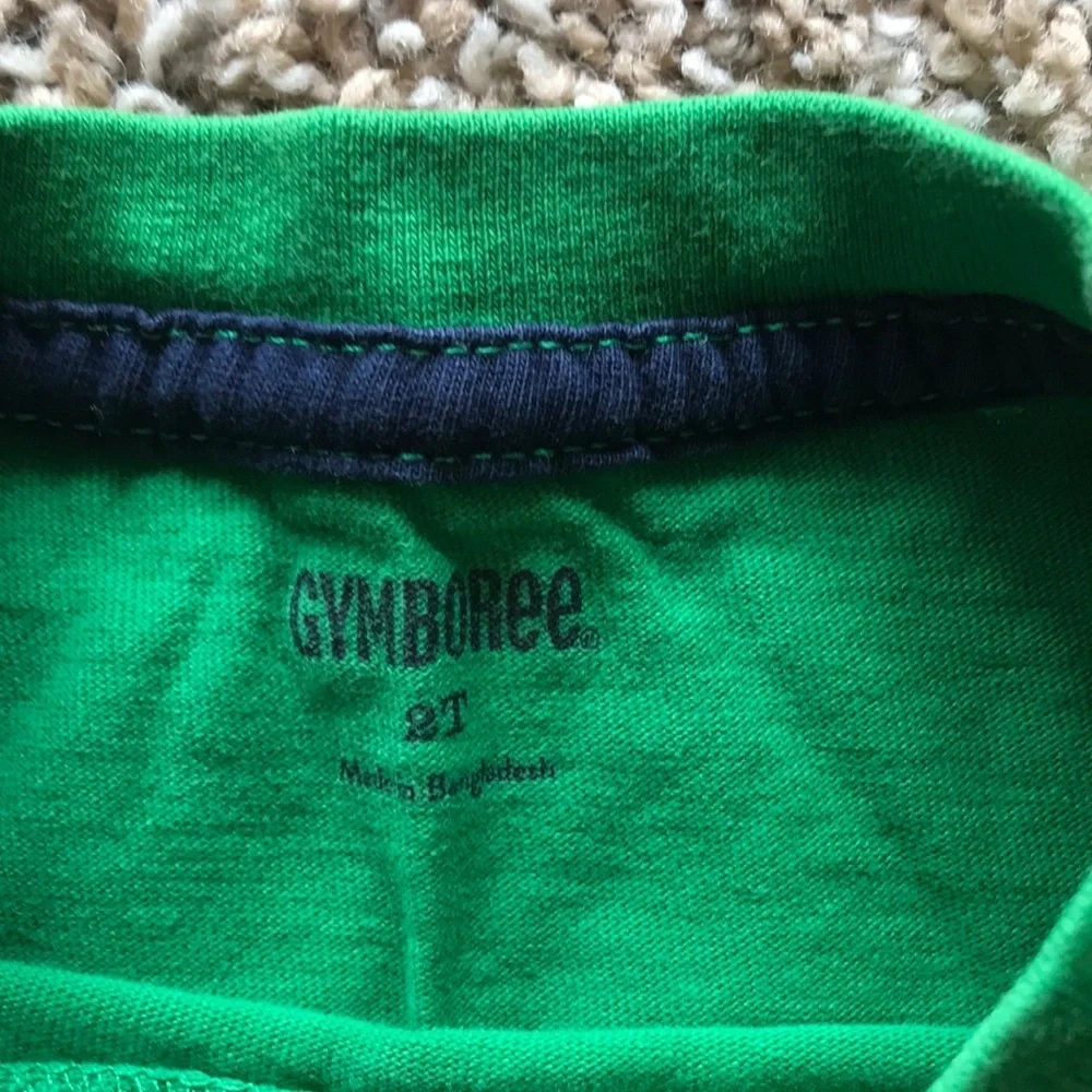 Gymboree Boys 2T Green Leprechaun Short Sleeve Top